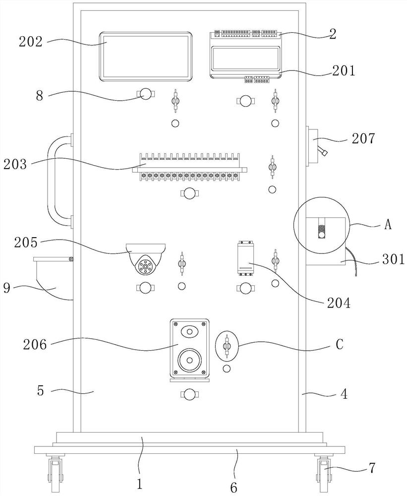 Weak-current intelligent building system wiring and winding displacement practical training device