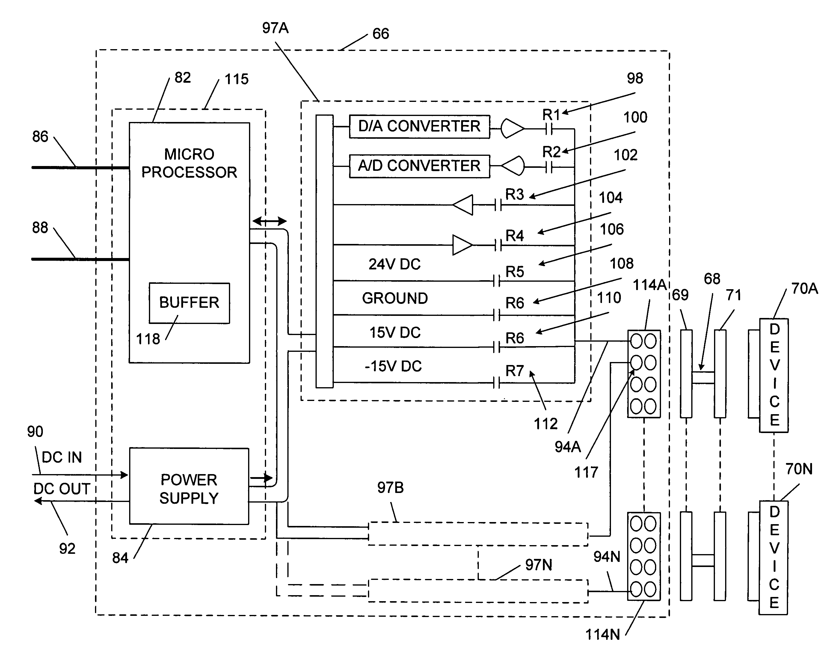 System for programmed control of signal input and output to and from cable conductors