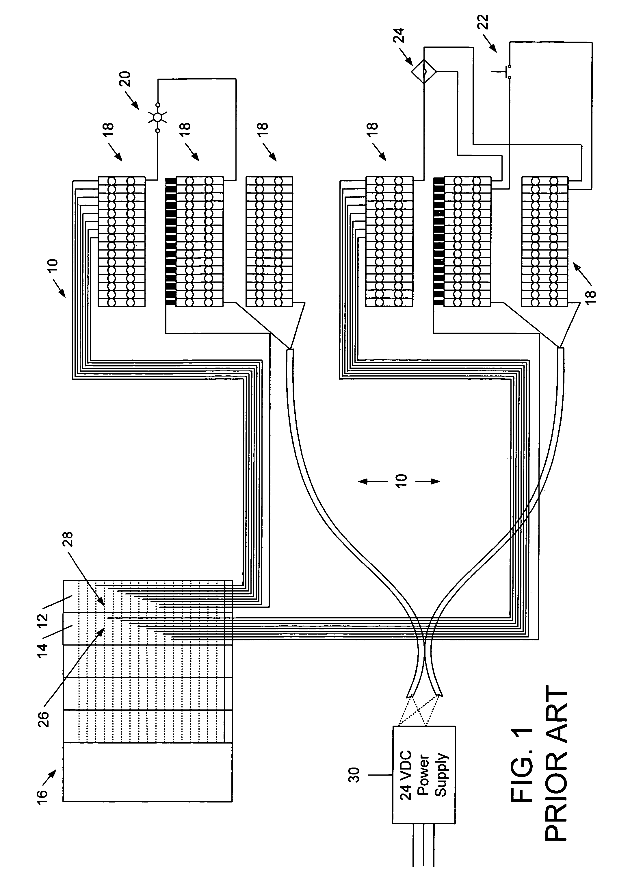 System for programmed control of signal input and output to and from cable conductors