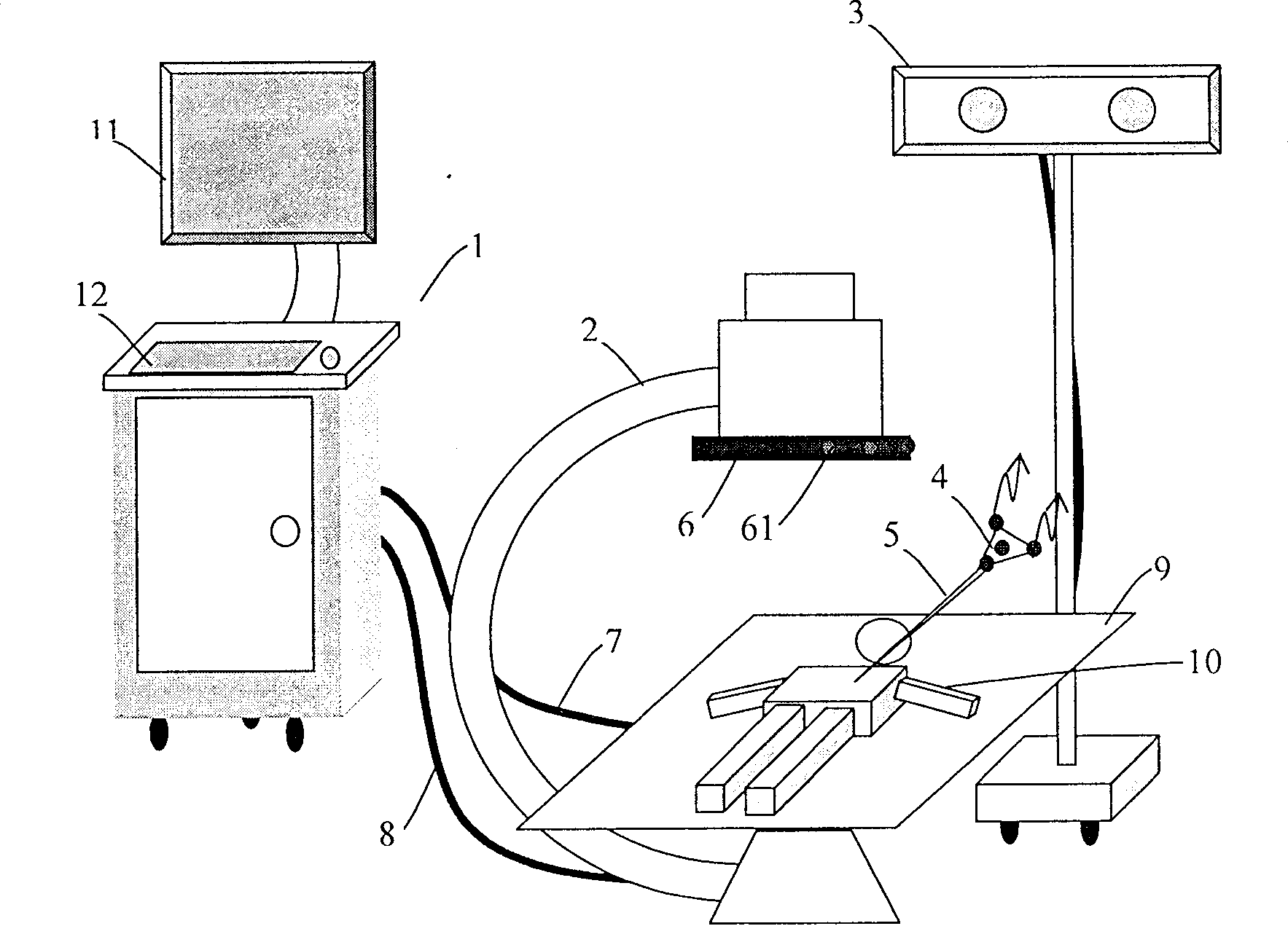 Puncture guiding system of computer aided PCNL