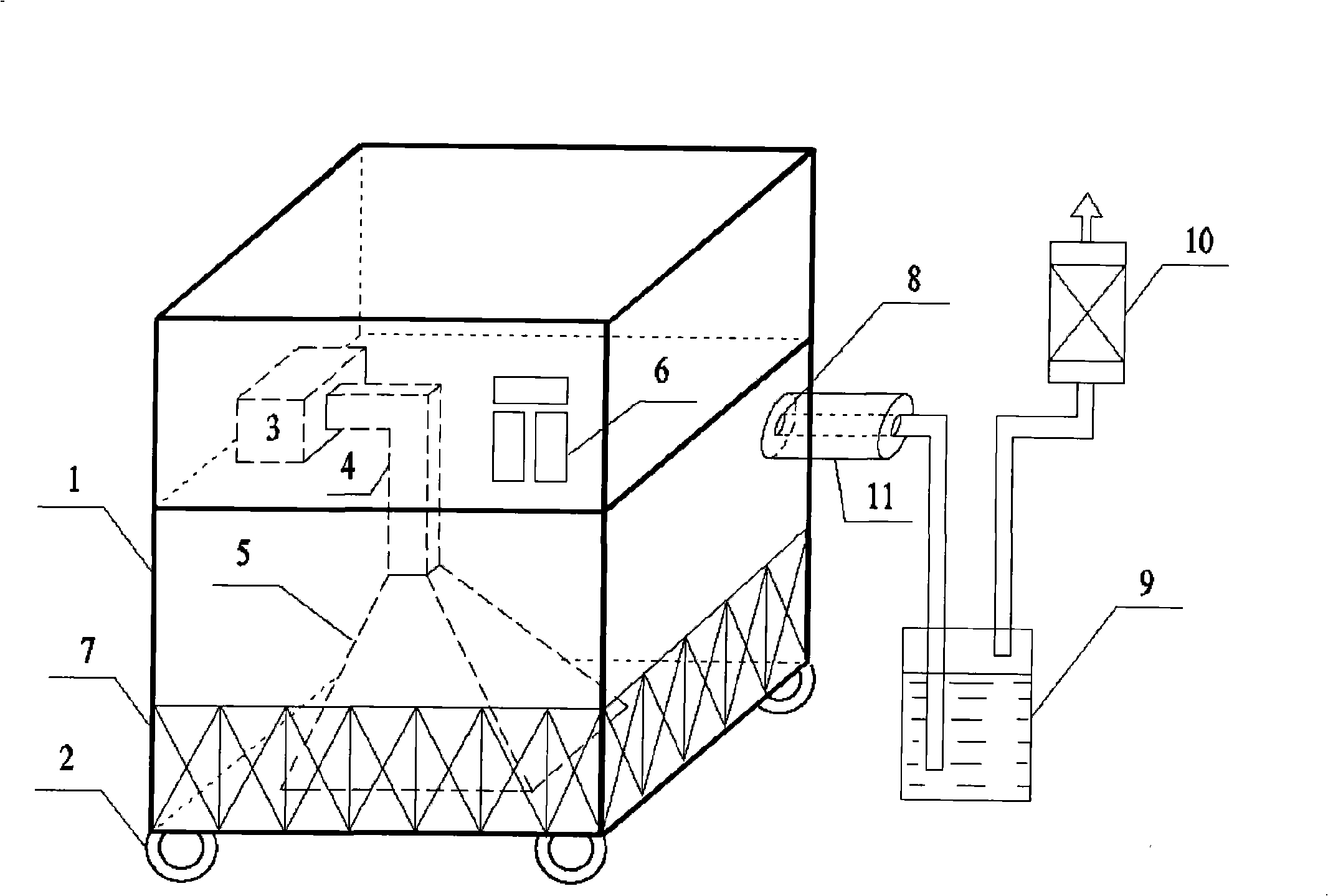 In situ microwave repairing method and apparatus of contaminated soil