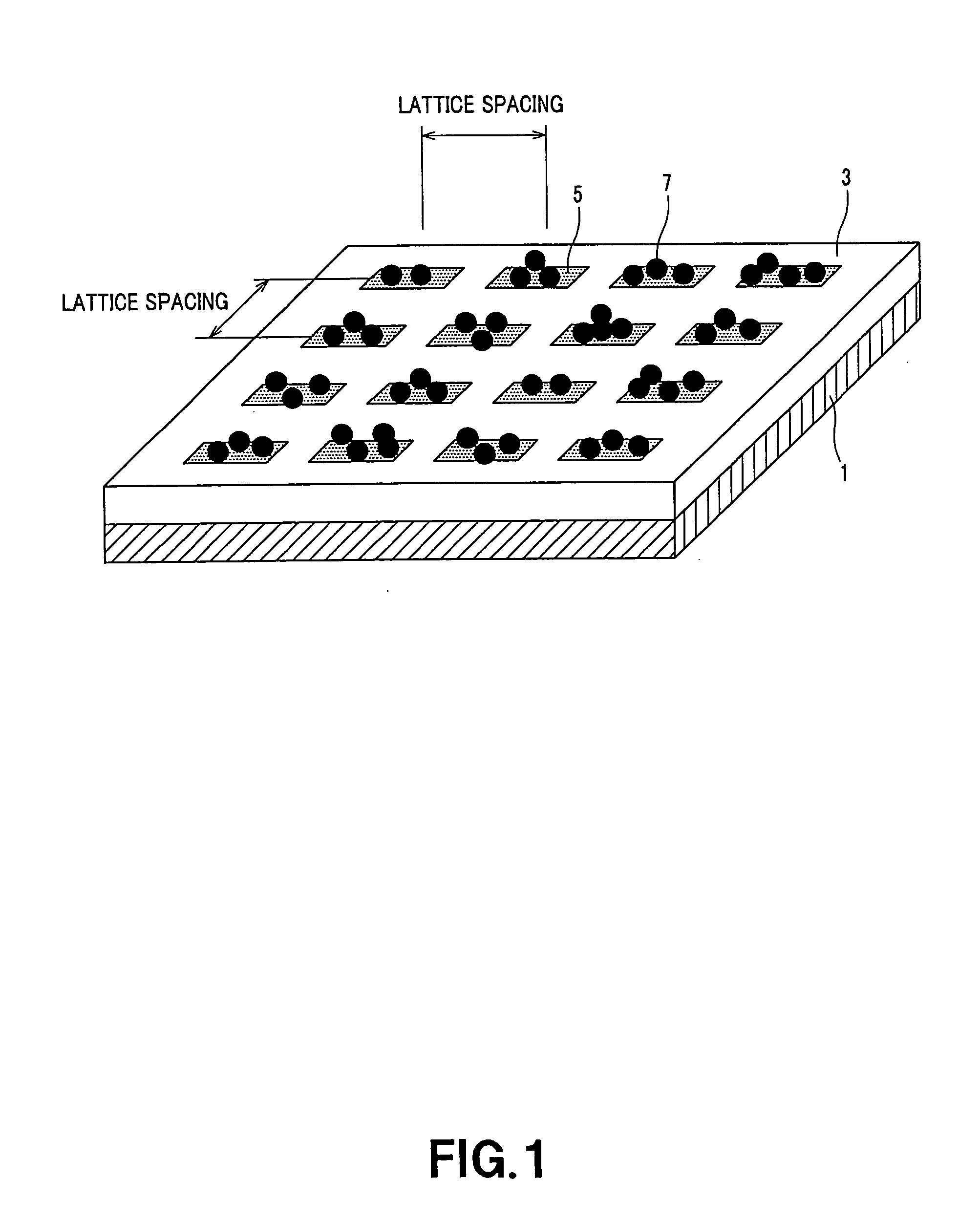 Nanoparticle array and method for producing nanoparticle array and magnetic recording medium