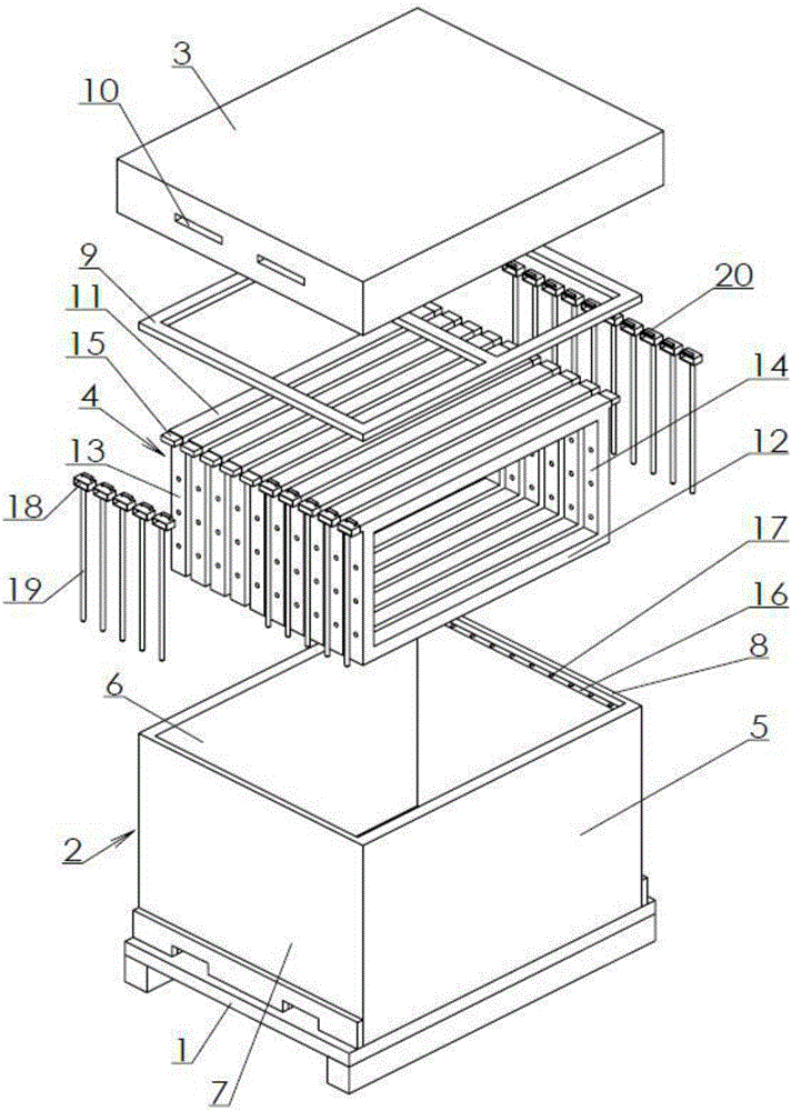 Guide pillar type anti-collision beehive