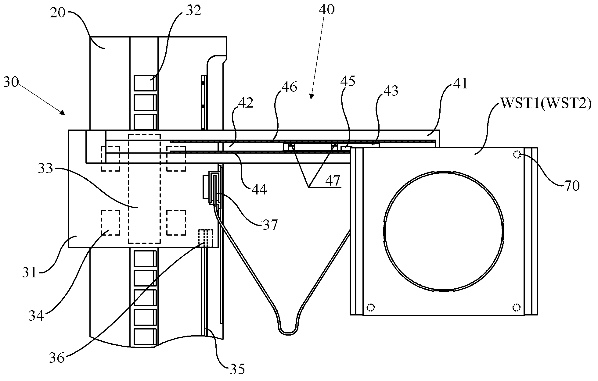 Double-workpiece table long travel measurement apparatus and use method thereof