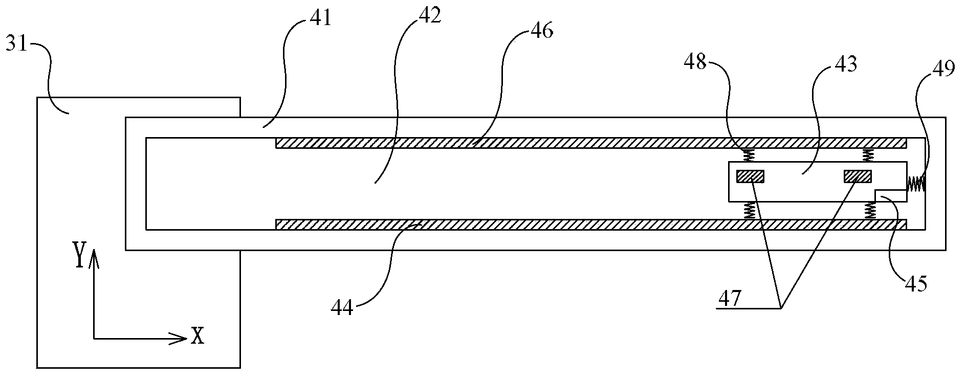 Double-workpiece table long travel measurement apparatus and use method thereof