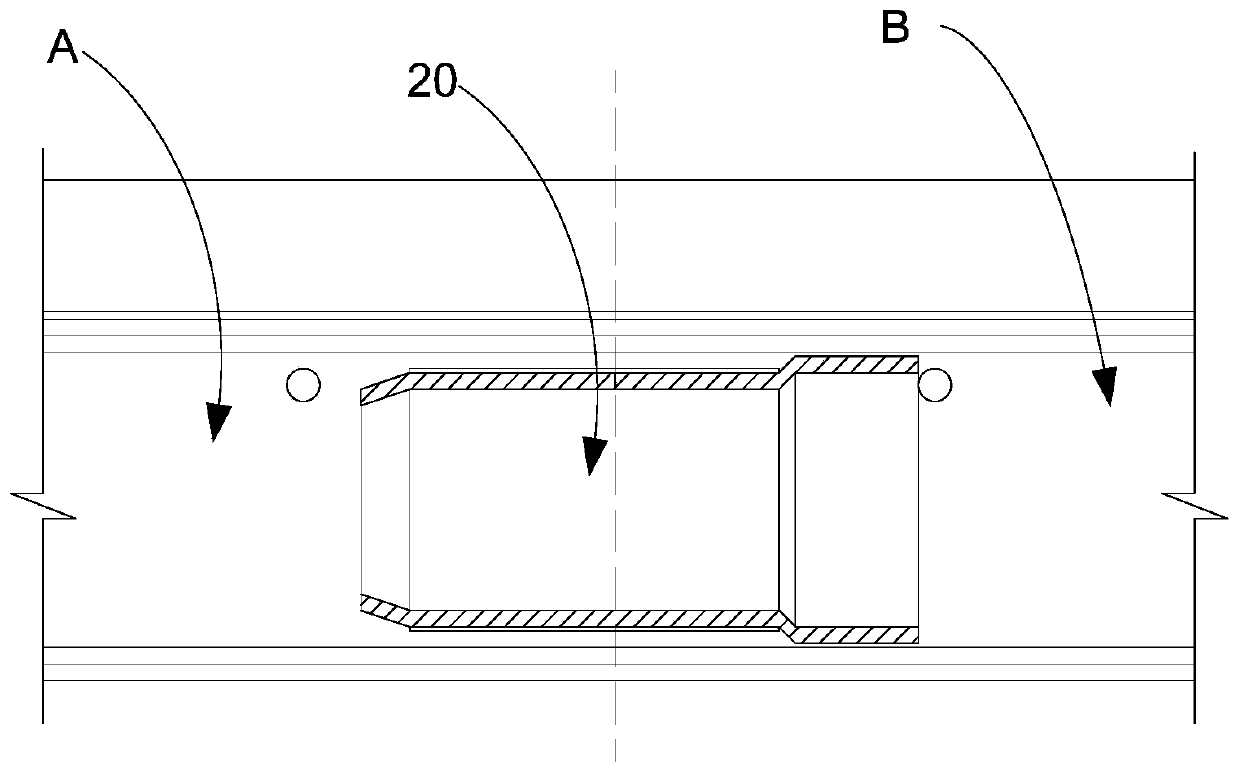 High-strength joint construction device suitable for composite cavity components