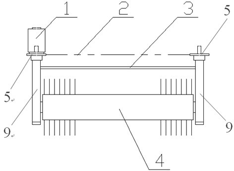 Lifting device for rolling brush of small electric sweeper