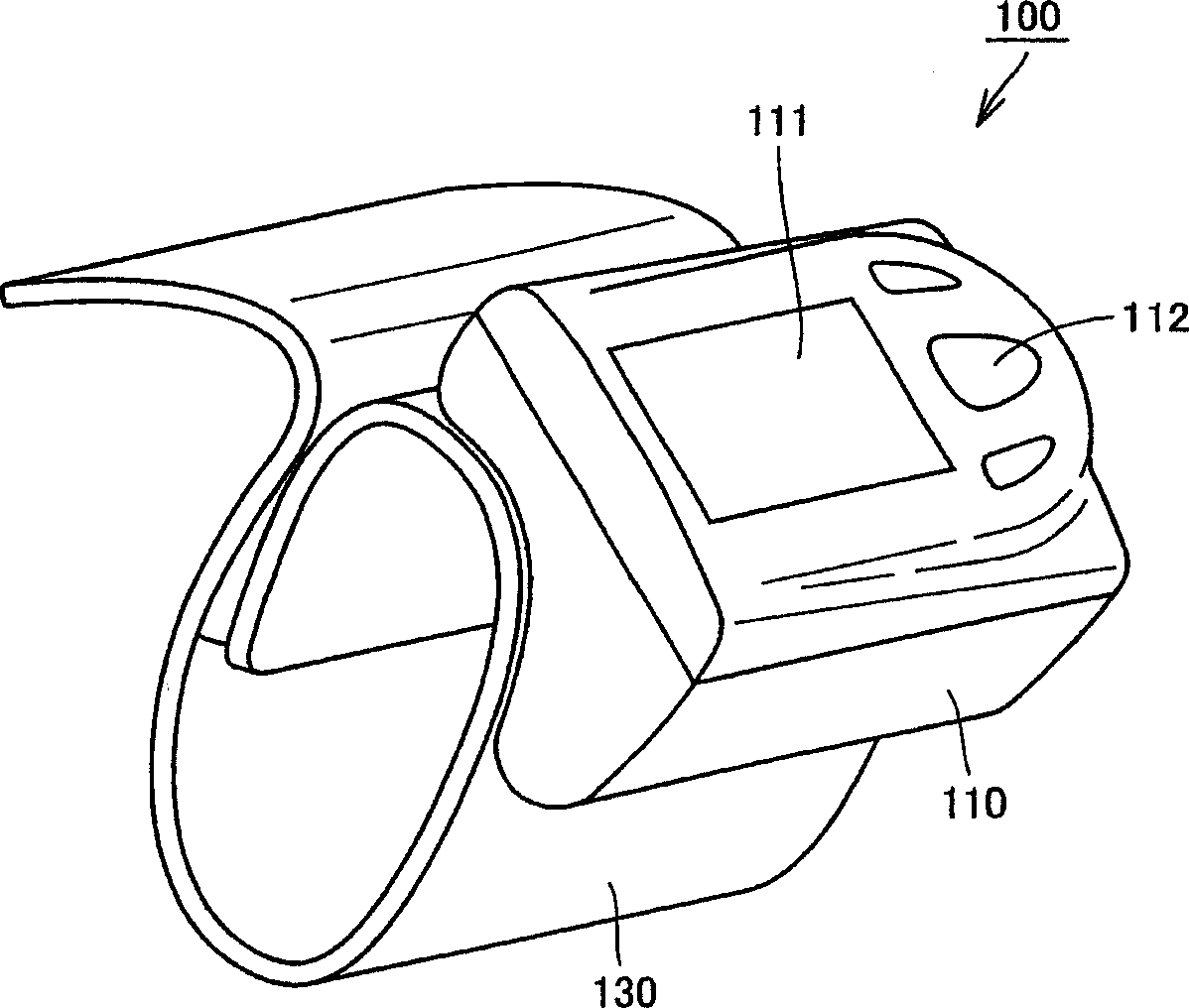 Blood pressure monitor and corresponding cuff