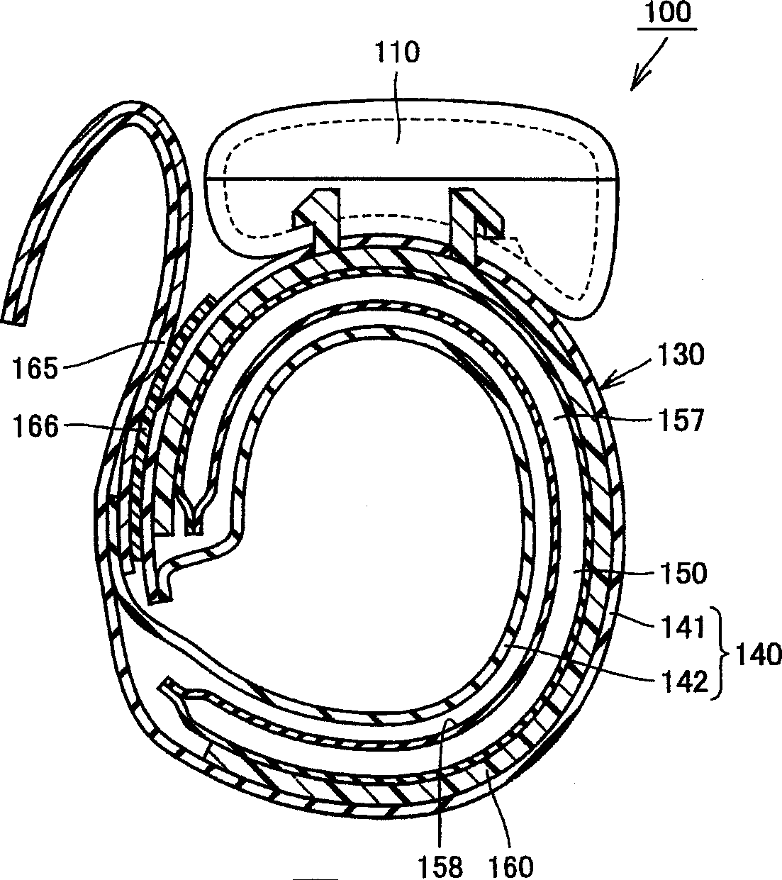 Blood pressure monitor and corresponding cuff