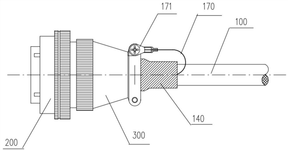 A multi-strand core wire two-section electrical connector and its connection method