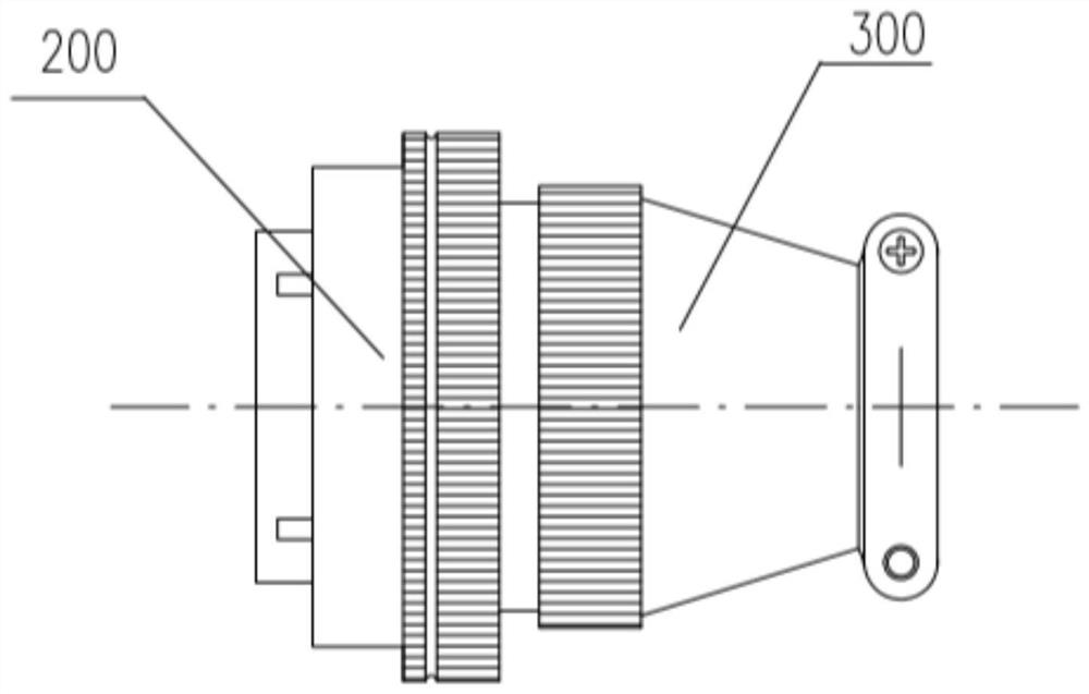 A multi-strand core wire two-section electrical connector and its connection method