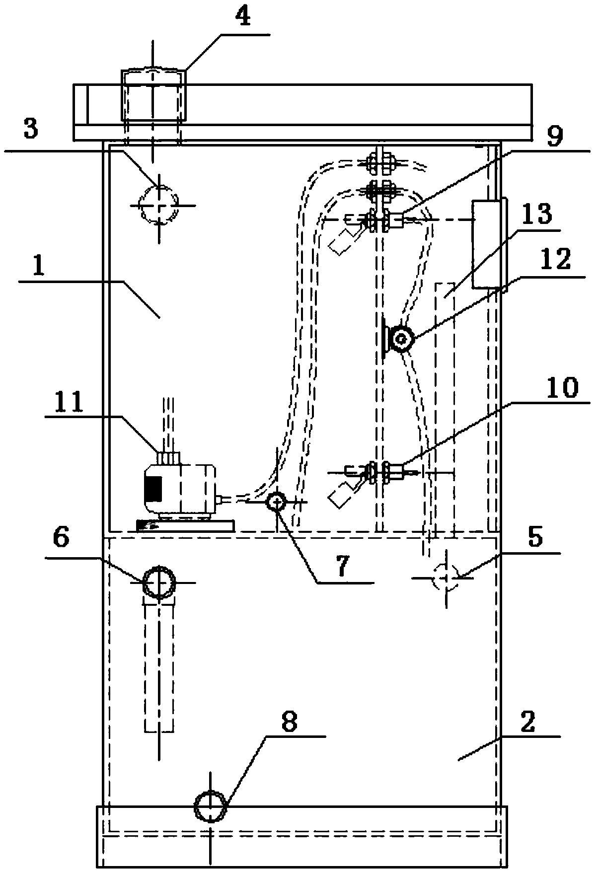 Self-control disinfection device for medical wastewater