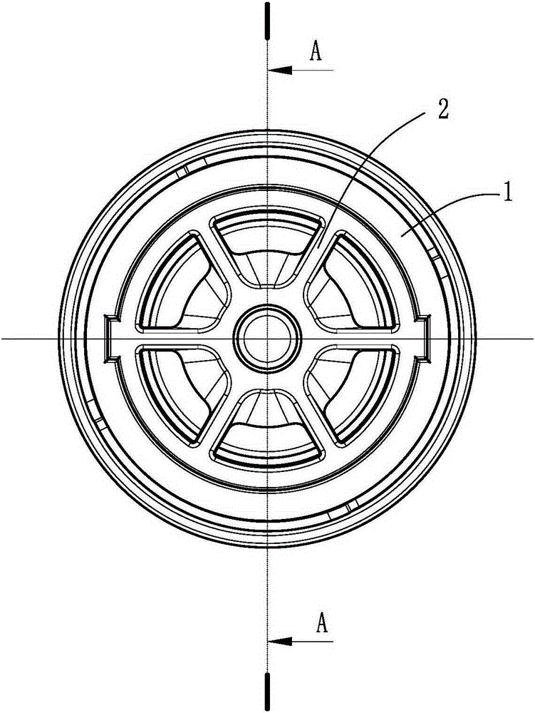 Wrapper die head and food processor comprising wrapper die head