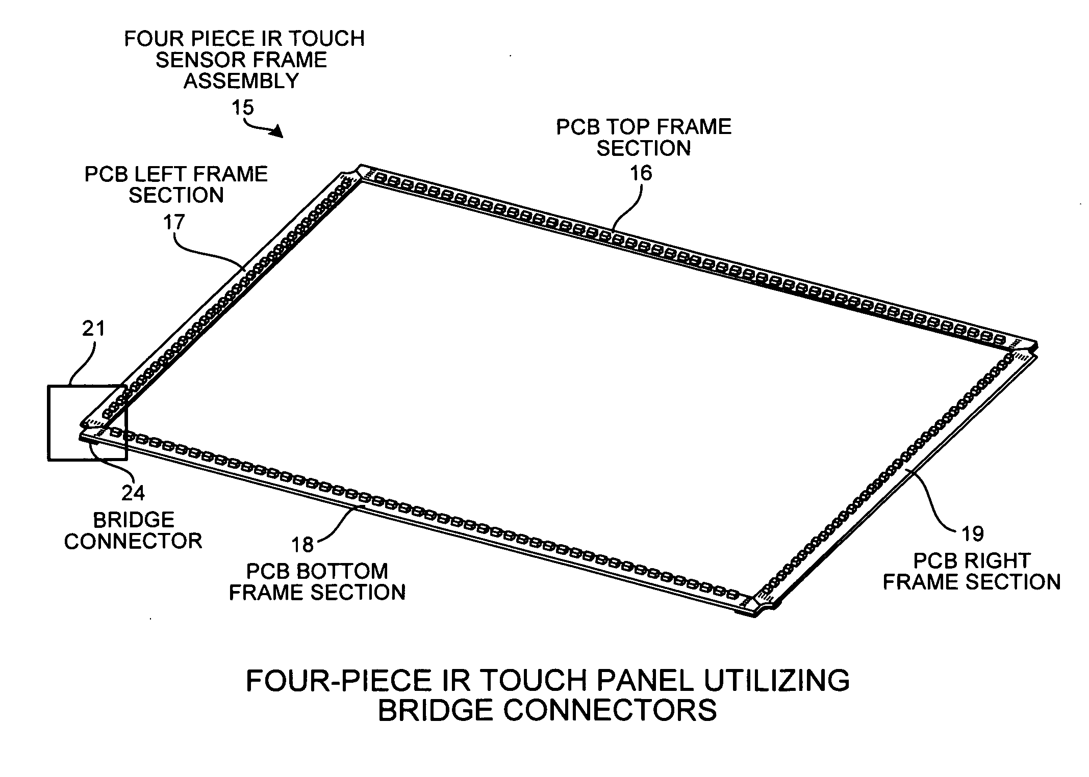 PCB bridge connector for connecting PCB devices