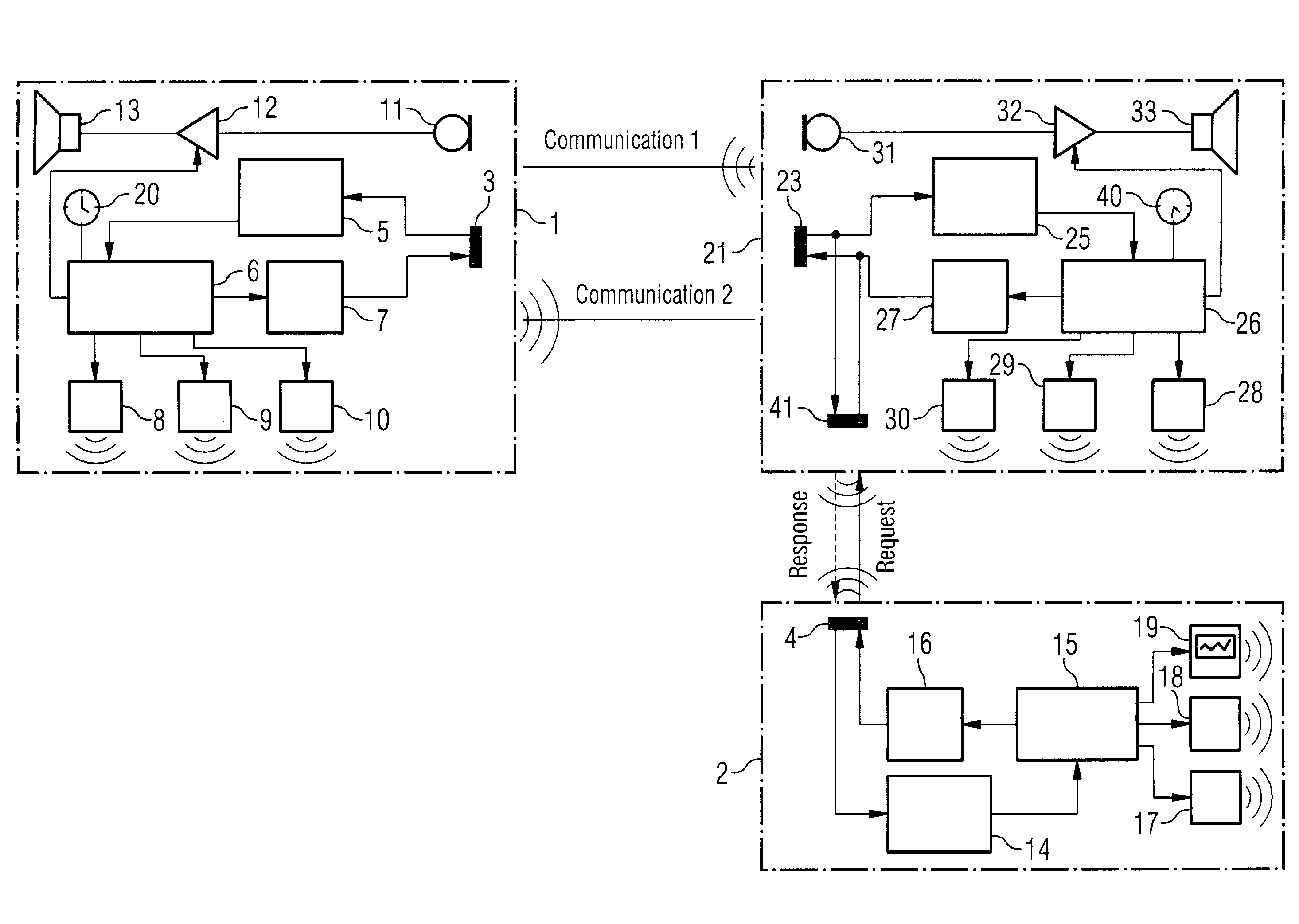 Multi-component hearing aid system and a method for its operation