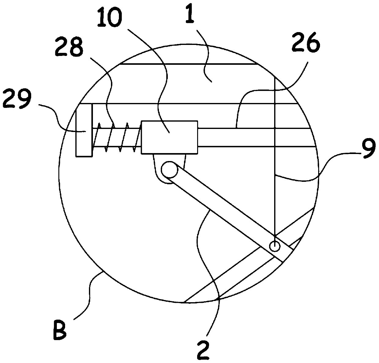 Automatic stamping device for product packaging box