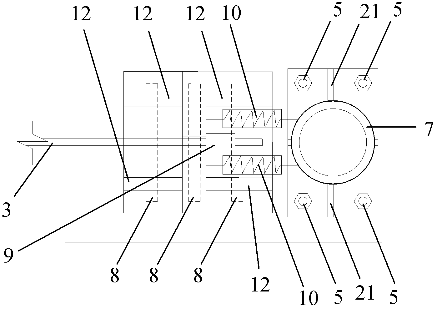 Sphere joint fixing support with effect of relieving internal force of stay rope