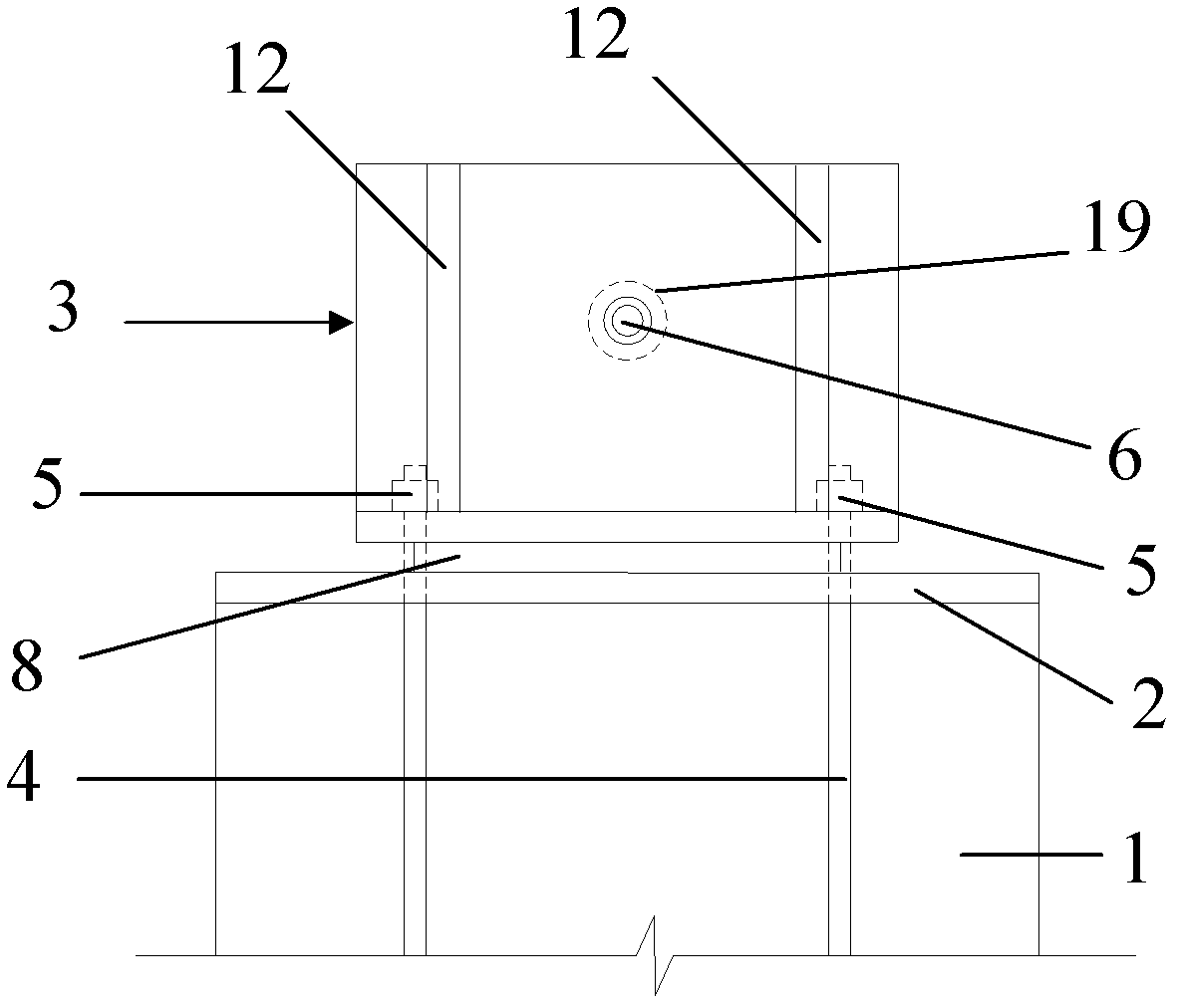 Sphere joint fixing support with effect of relieving internal force of stay rope