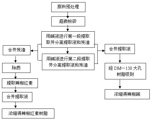 Method for extracting capsorubin and capsaicin from chillies