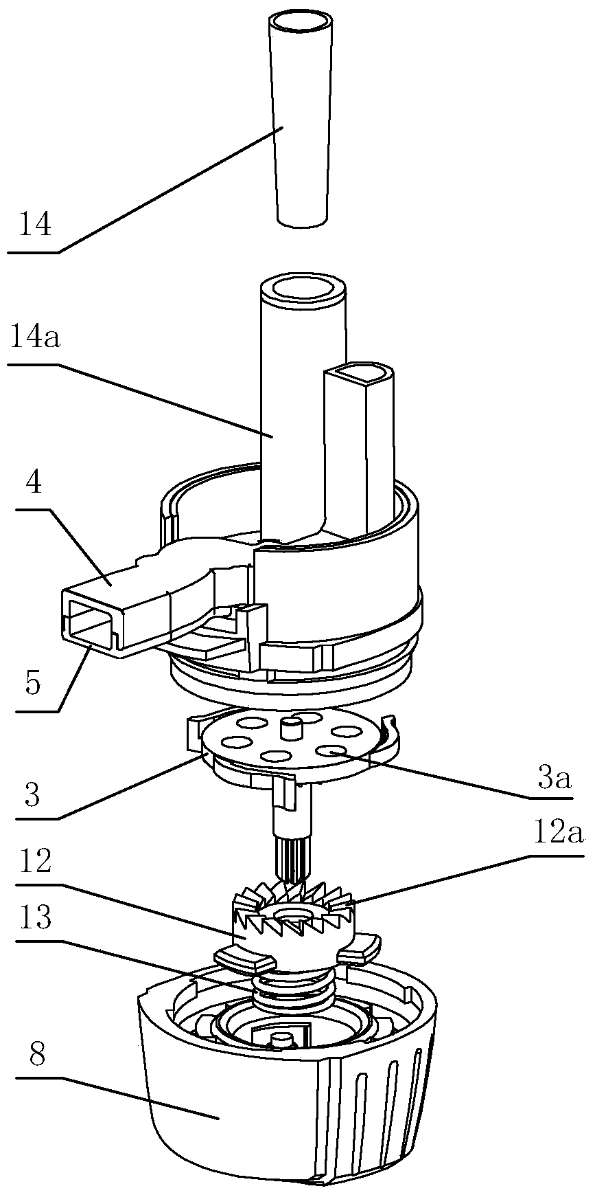 A vibrating drug storage unit of a powder mist drug delivery device