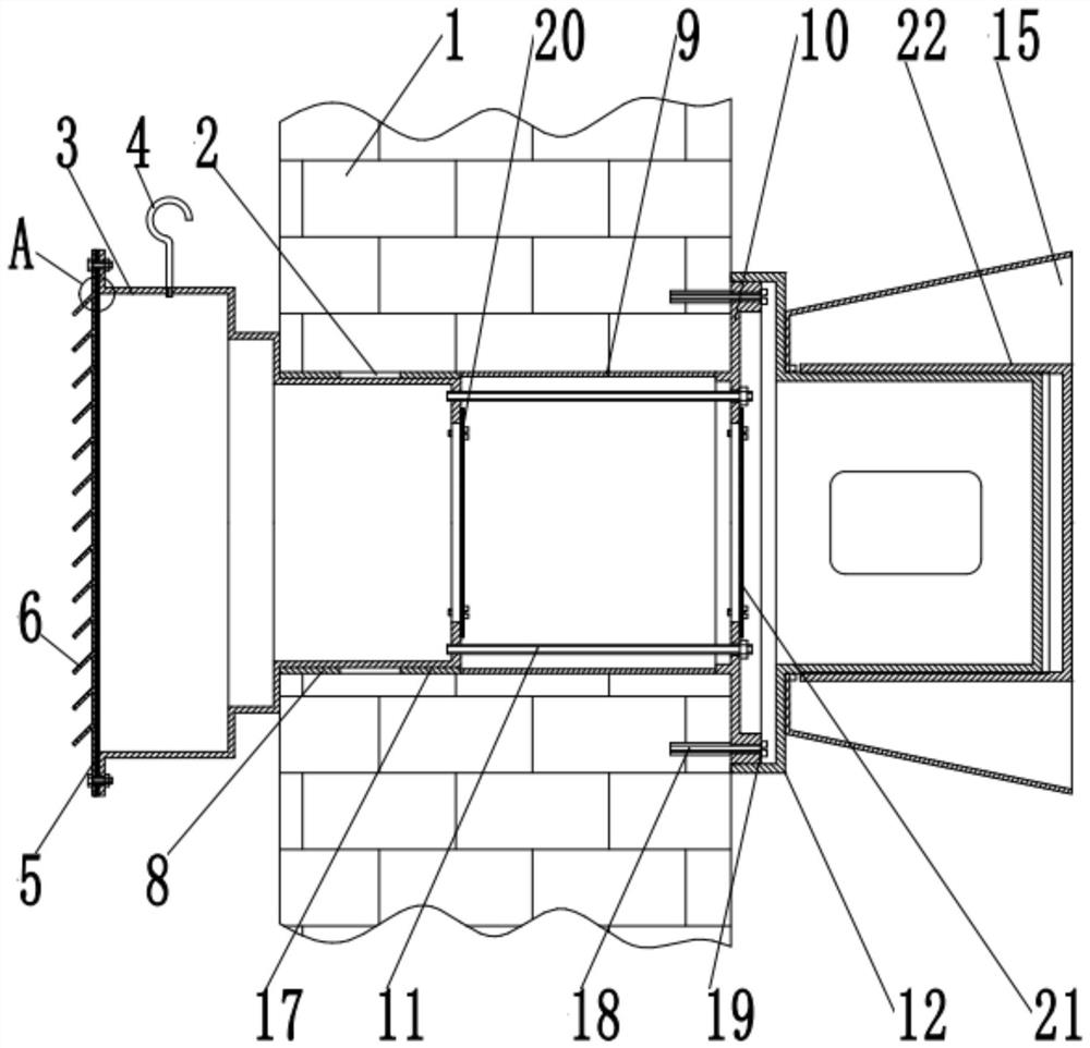 House indoor ventilator installed on wall