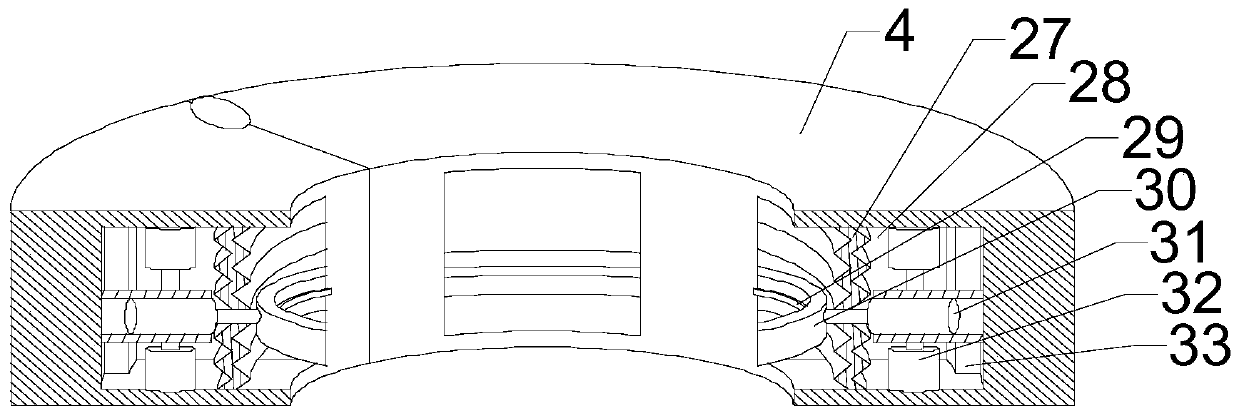 Cleaning device for columnar supporting part of above water drilling platform