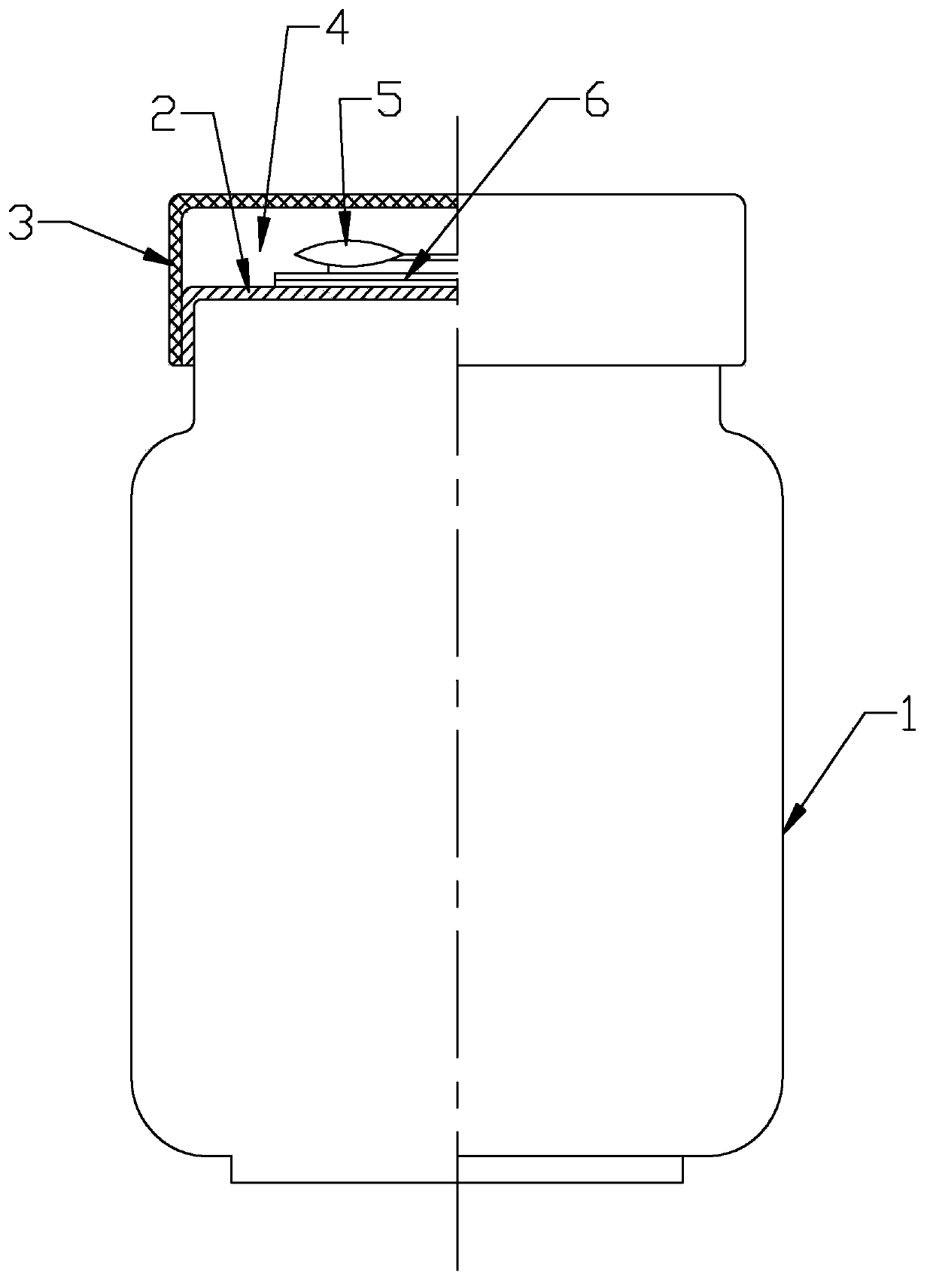 Easily-opening food vacuum packaging bottle