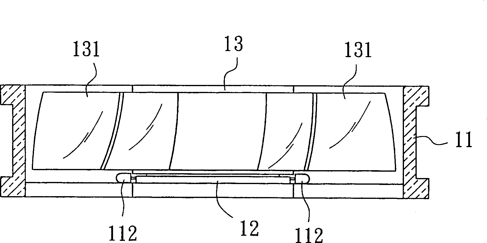 Heat radiation fan with evenly luminous effect