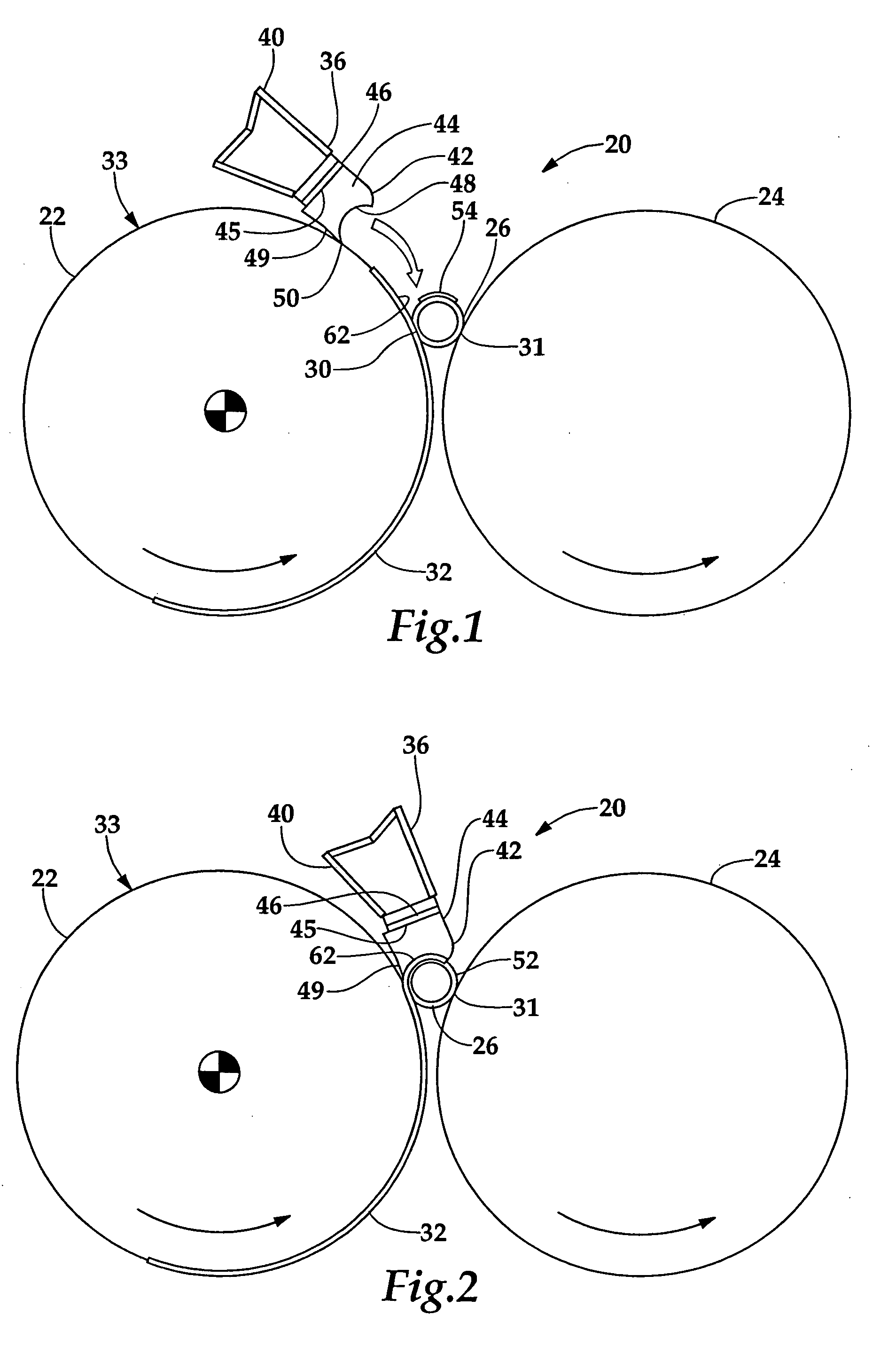 Winder roll starting apparatus for thick webs