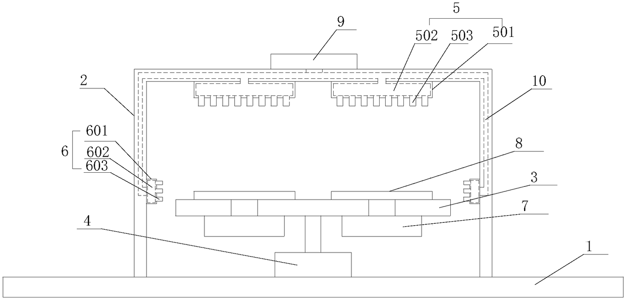 A sand blasting device for high-speed train cast aluminum gearbox mold processing