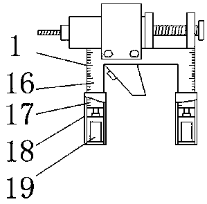 A hand-held electric drill drilling auxiliary electric drill stand