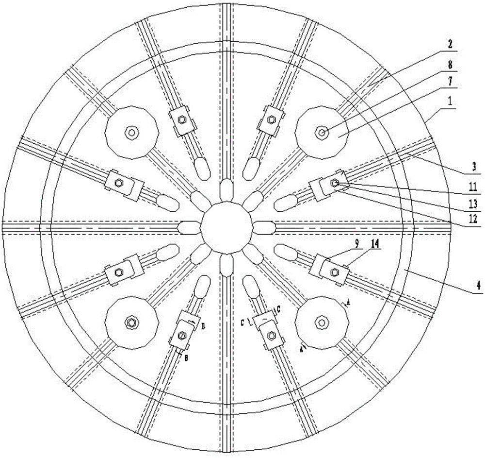 Assembling and clamping device for tube sheet processing