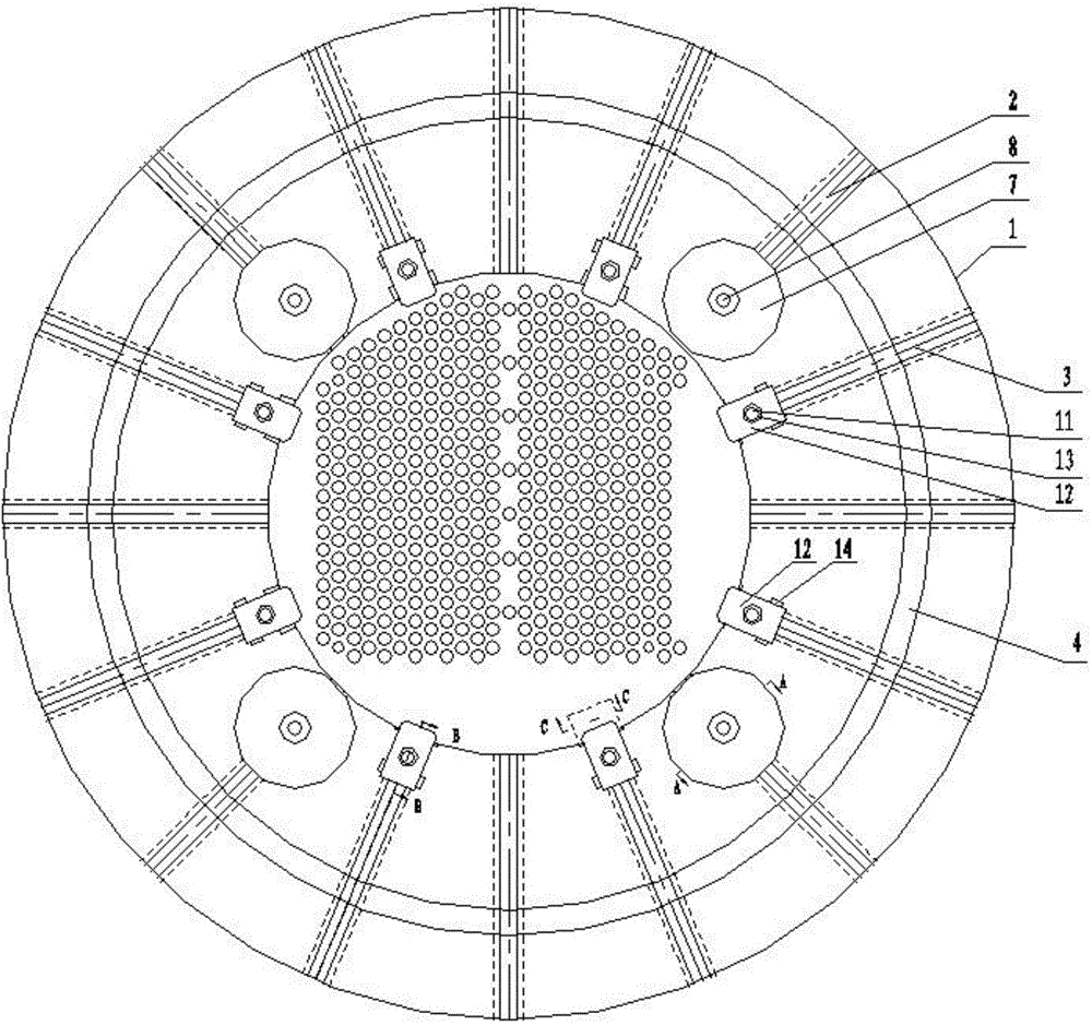 Assembling and clamping device for tube sheet processing