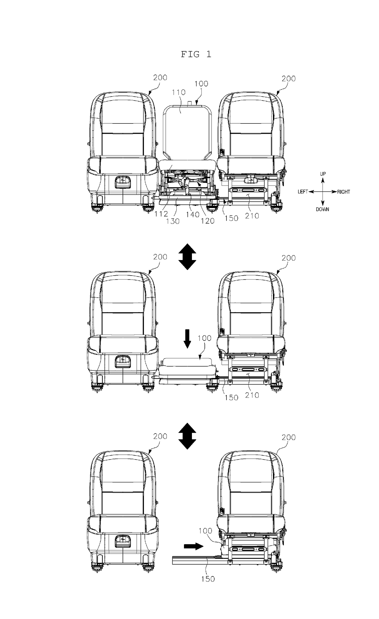 Auxiliary seat storage structure