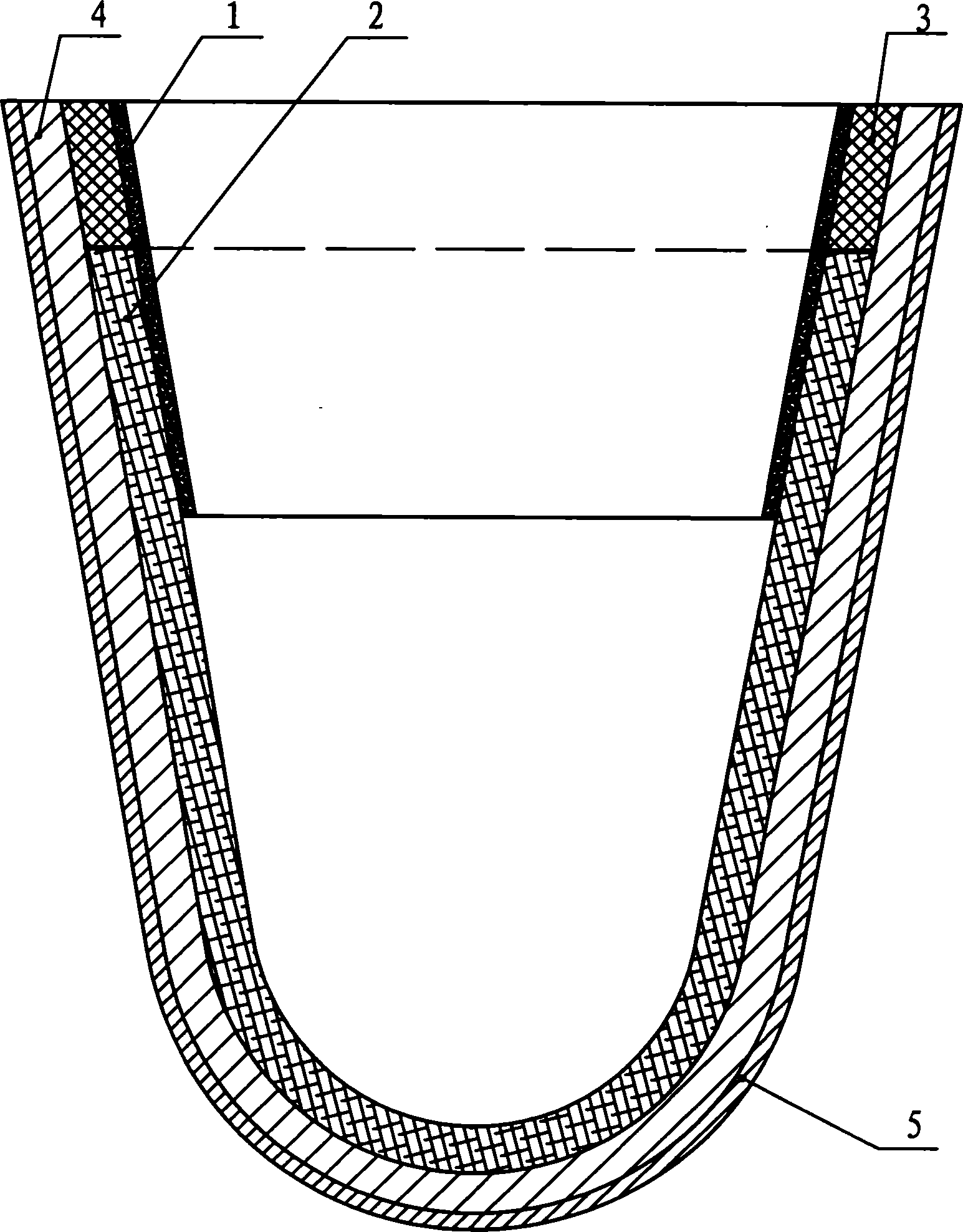 Ladle lining structure and slag preventing paint