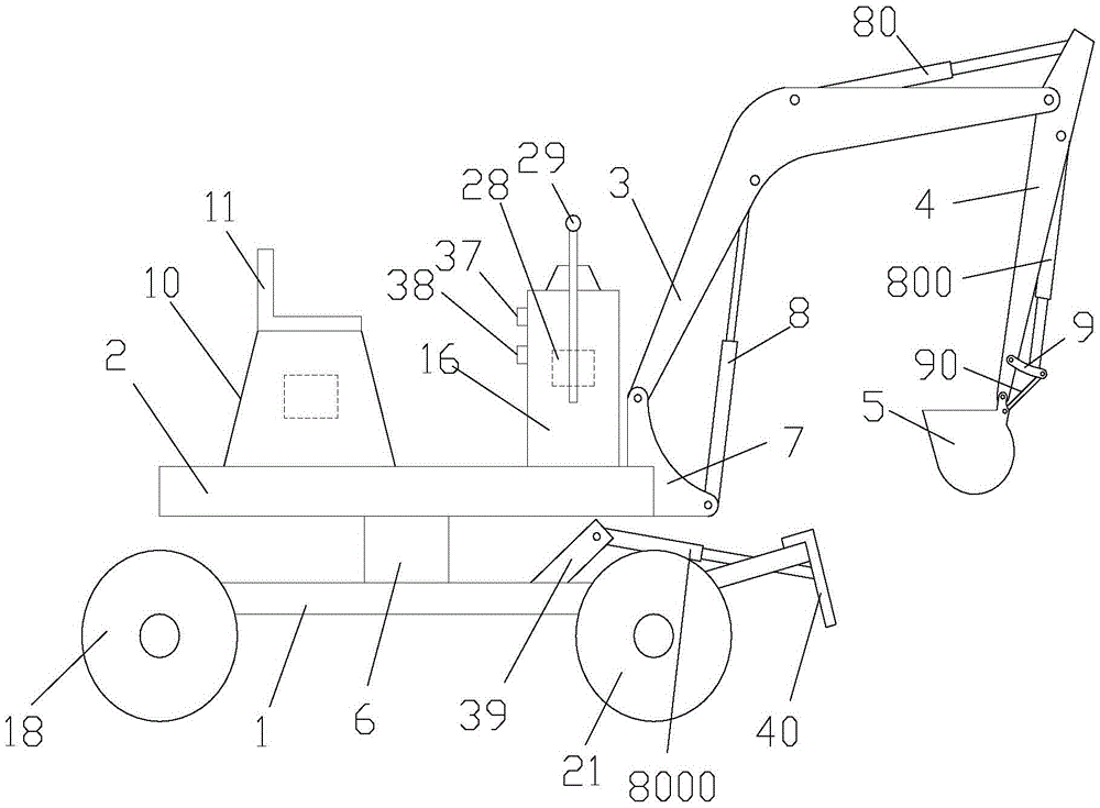 Recreation excavator with steering and walking functions