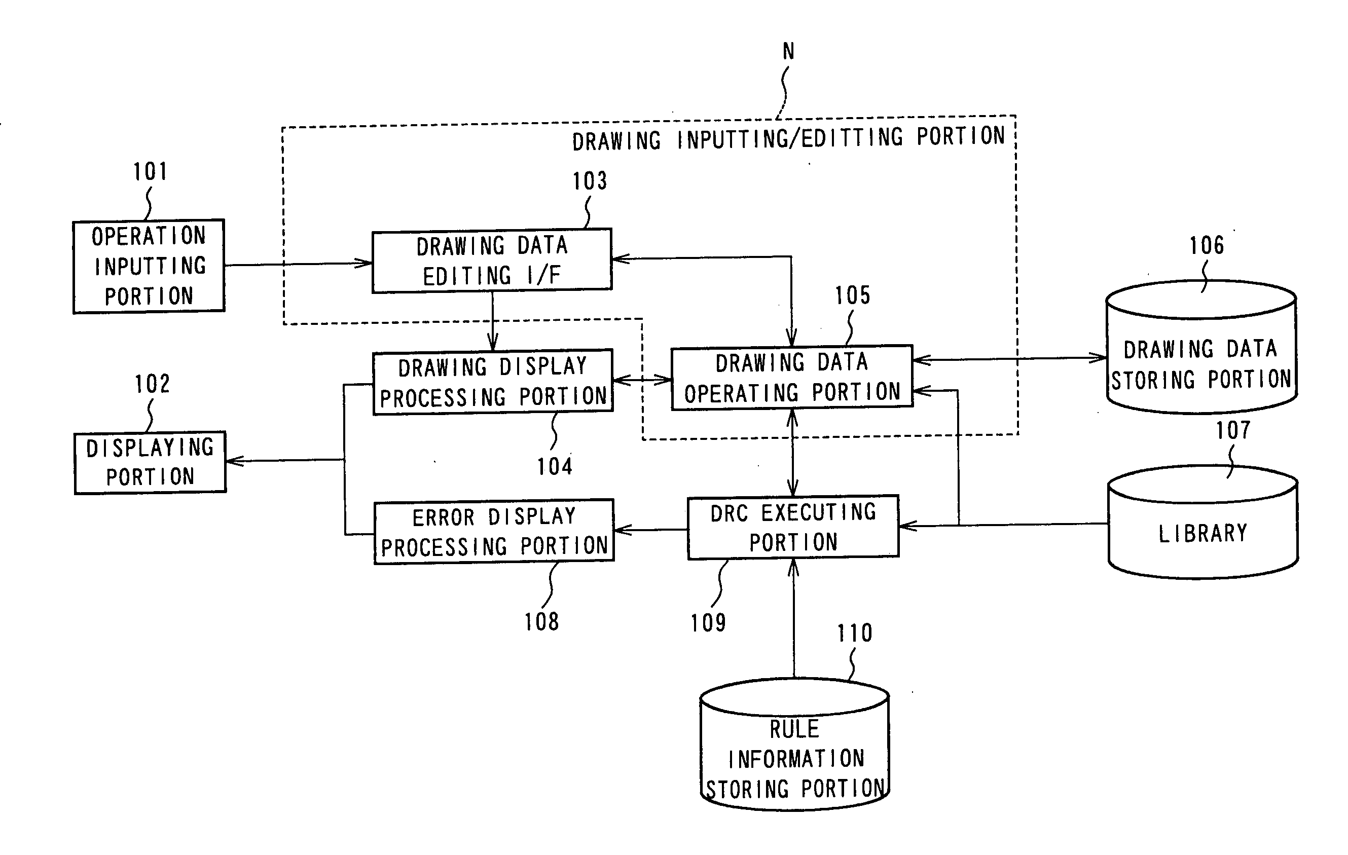 Drawing input apparatus, drawing input program and drawing input method