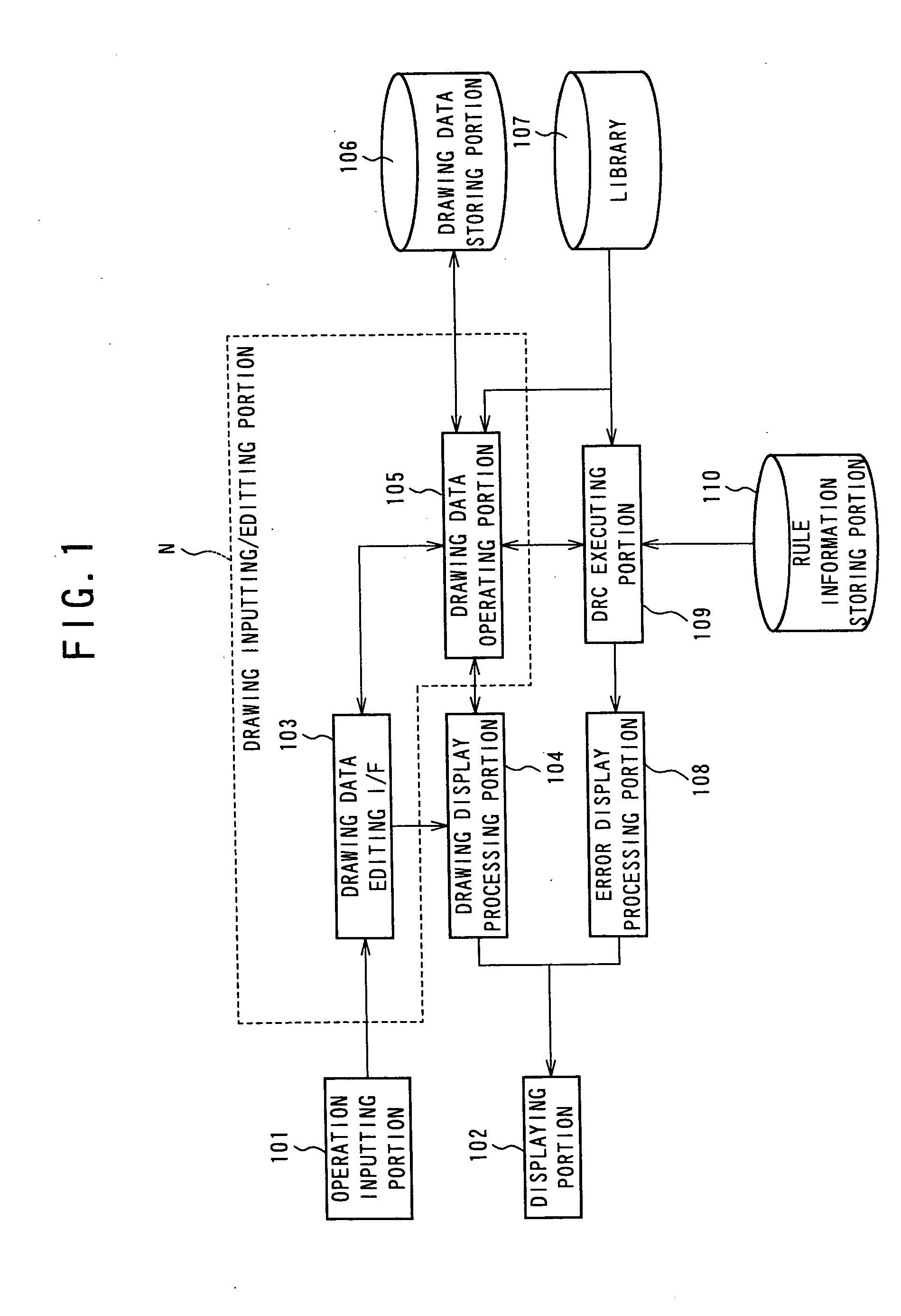 Drawing input apparatus, drawing input program and drawing input method