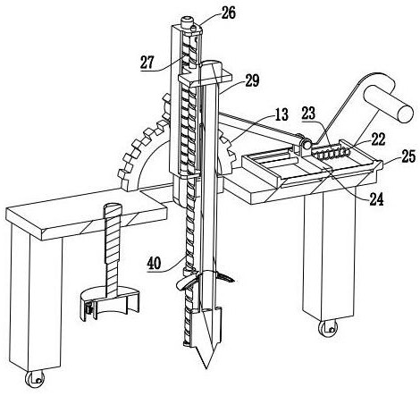 Asymmetric anti-sinking and anti-blocking drilling device for building engineering construction