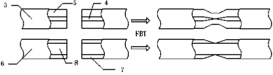 Great-core-diameter optical fiber coupler and manufacturing method of great-core-diameter optical fiber coupler