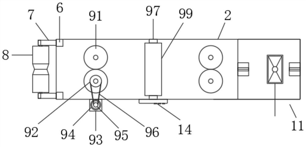 Cutting device for coiled hot-rolled plain round steel bar production and using method thereof