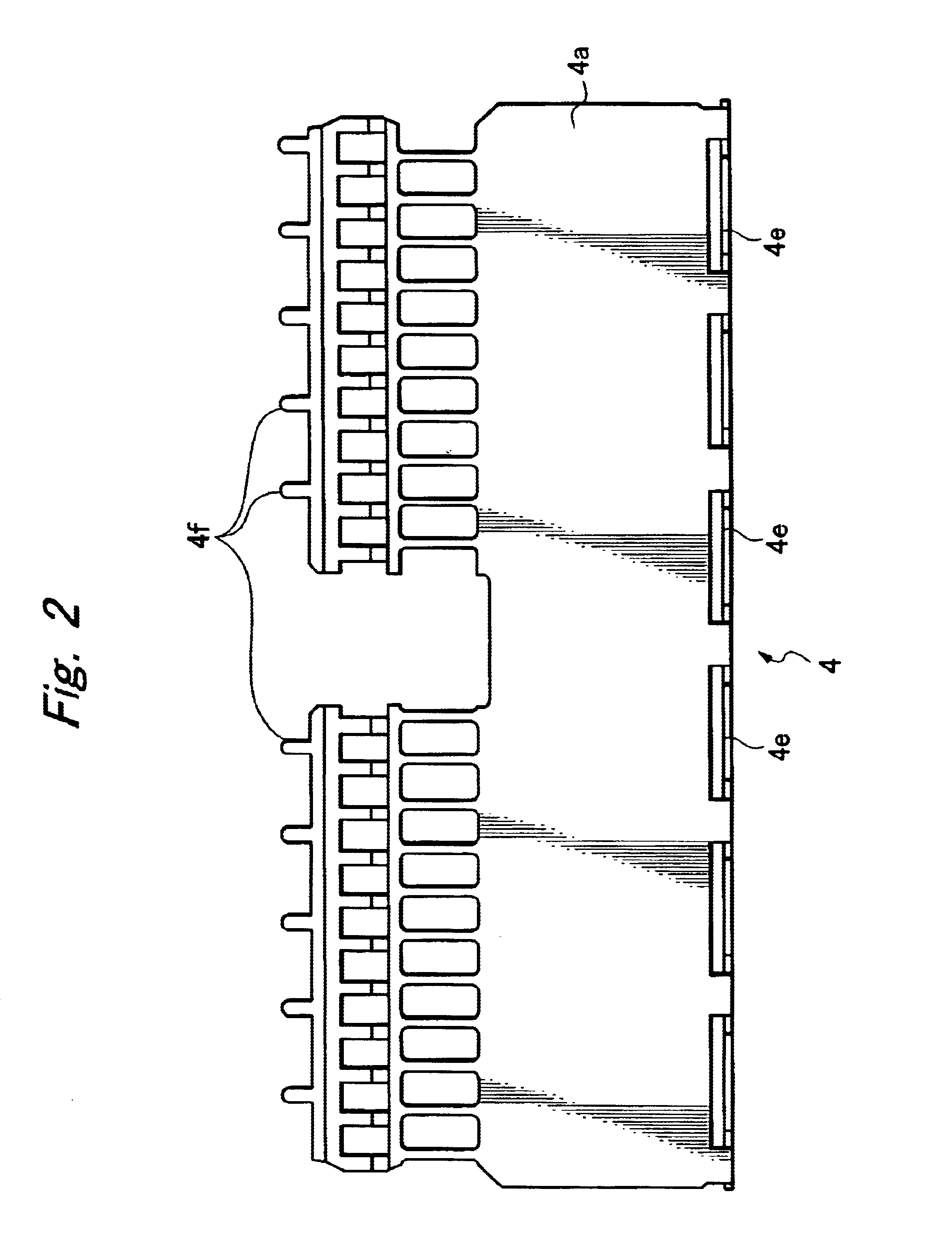 Electric connector provided with a shield plate equipped with thrust shoulders