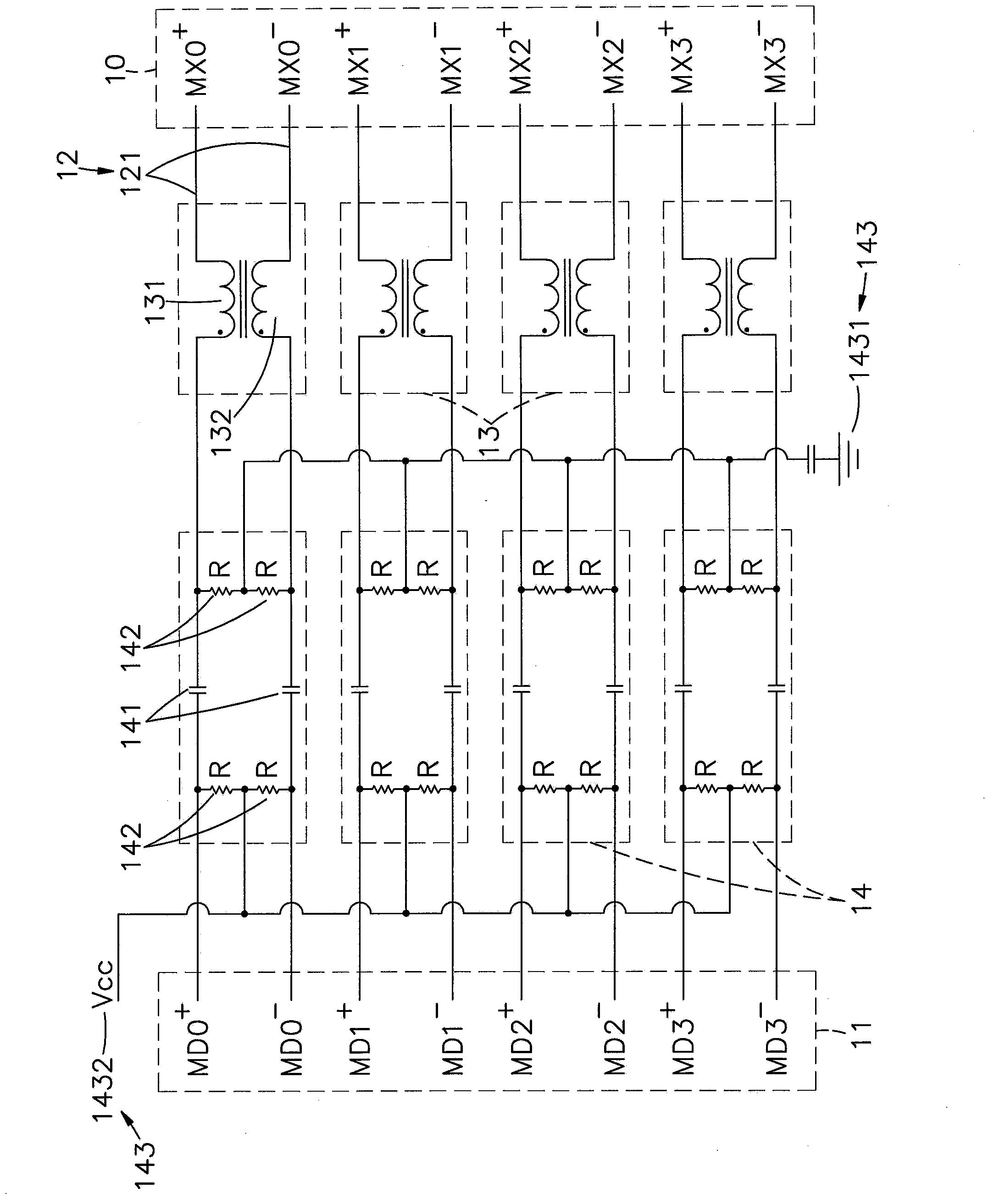 Network signal coupling circuit