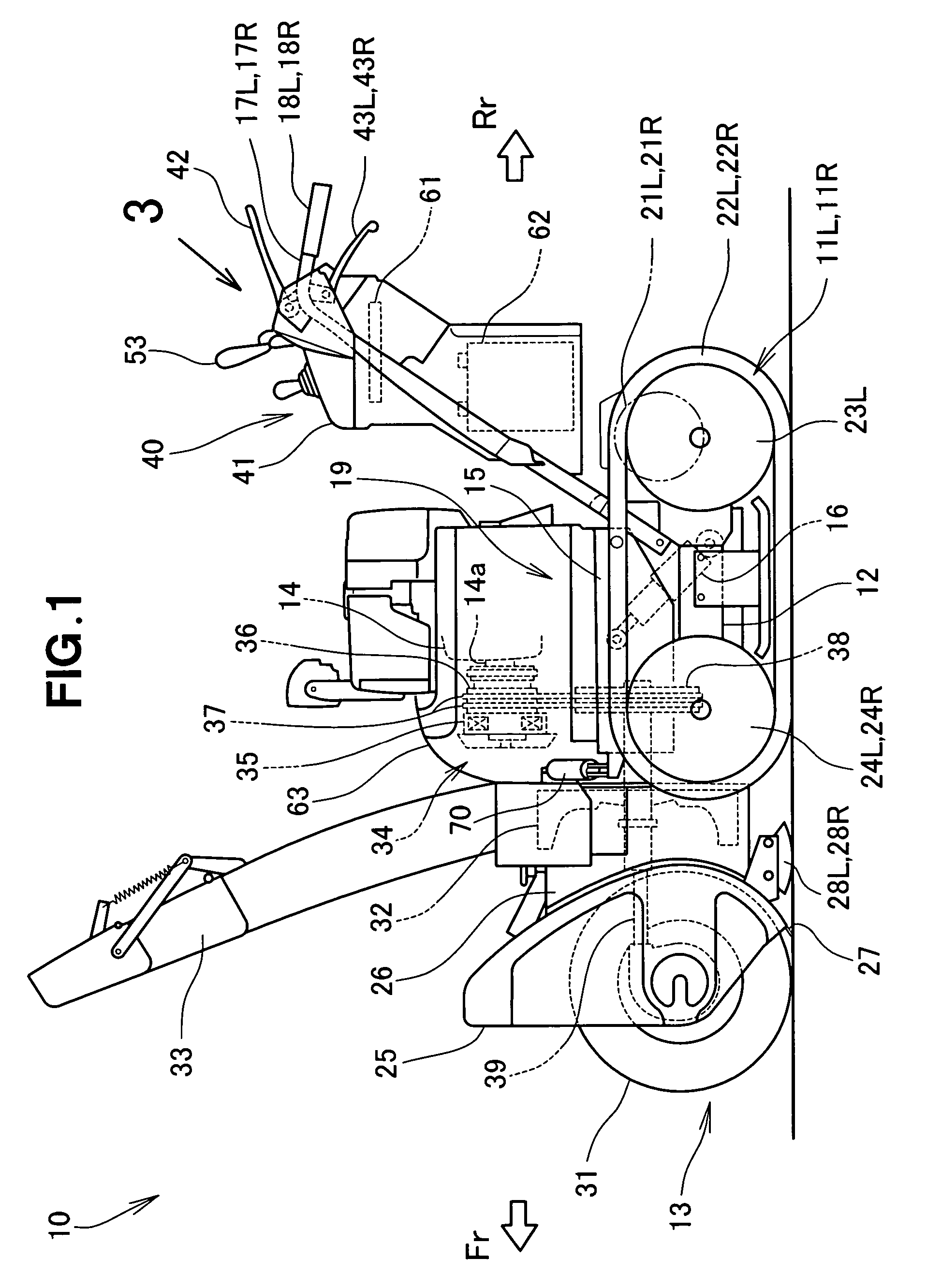 Snow removing machine