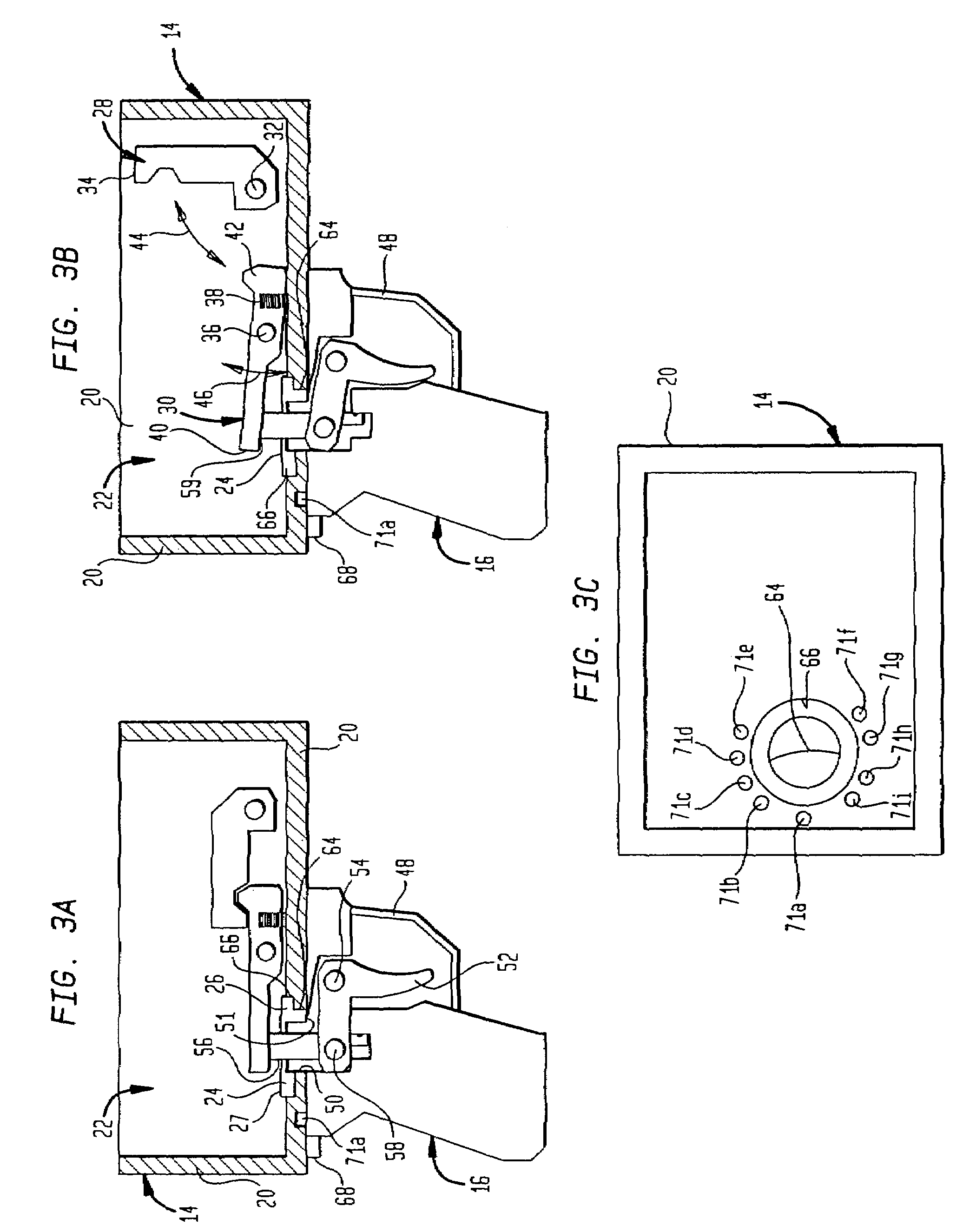 Rotating hand grip trigger assembly for small arms