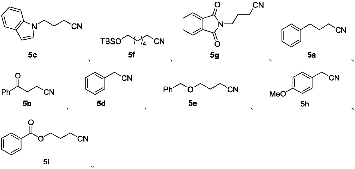 Preparation method of alkyl nitrile compound