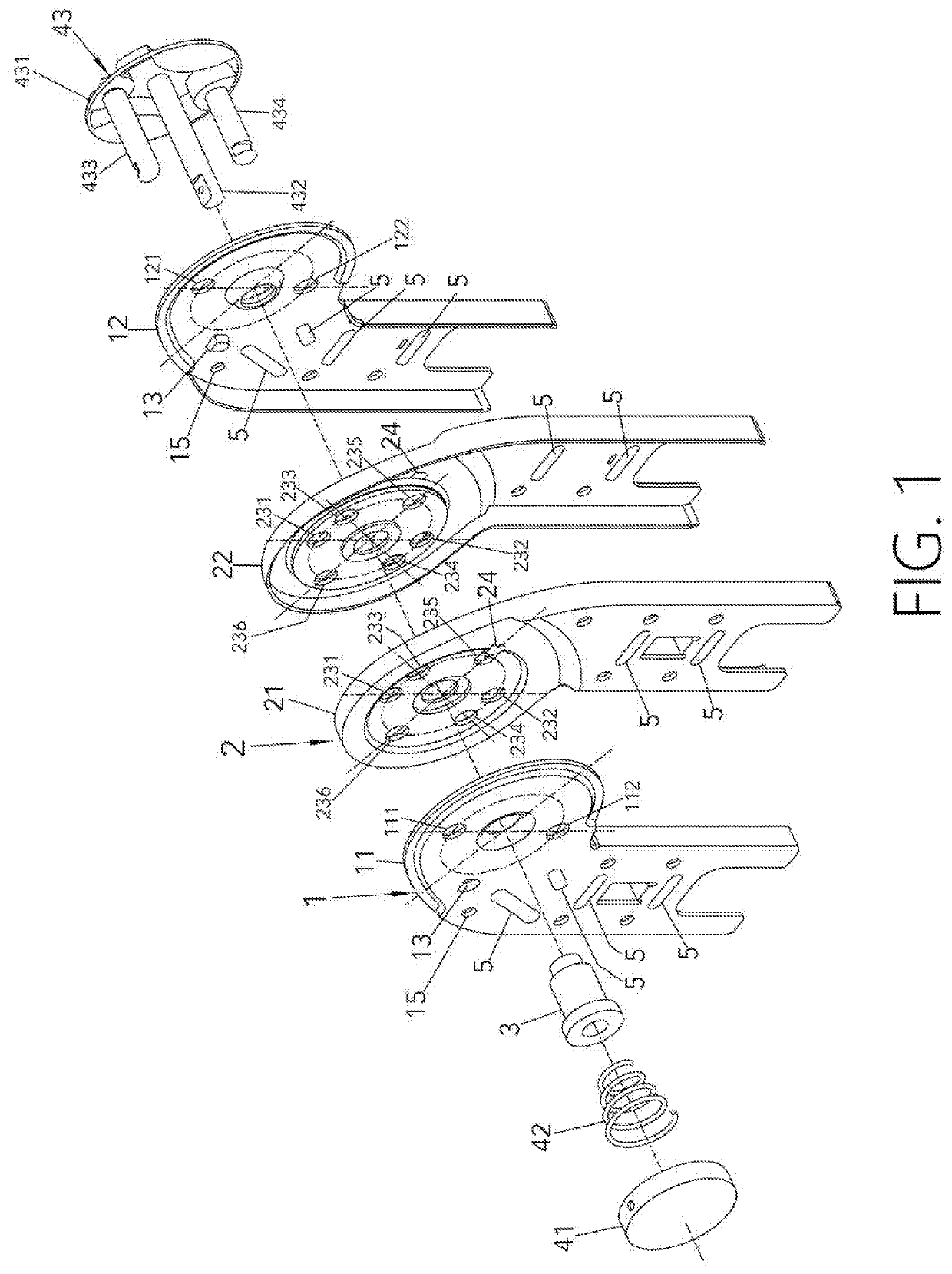 Ladder hinge with dual lock-pins