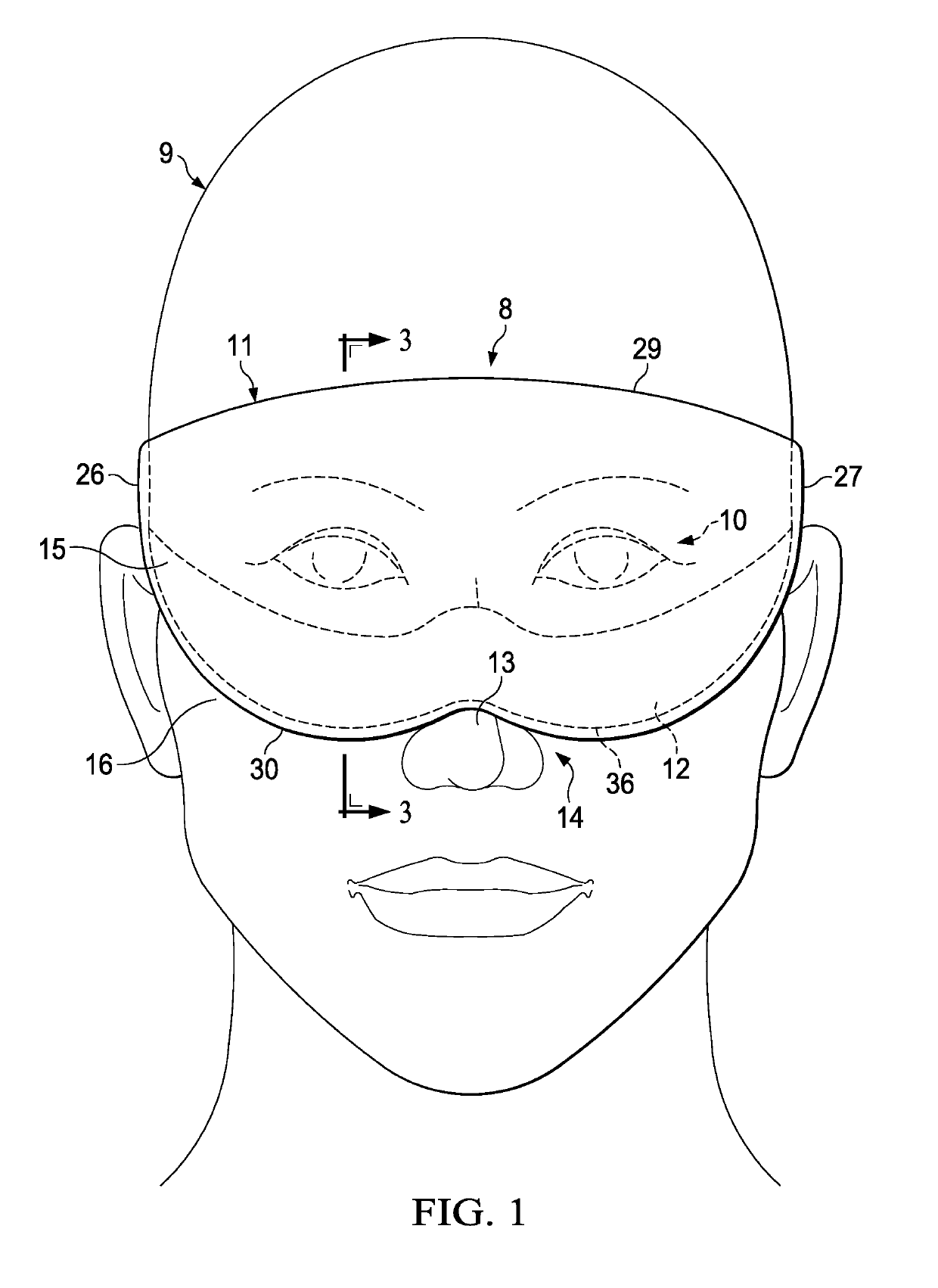 Ergonomic sleep mask