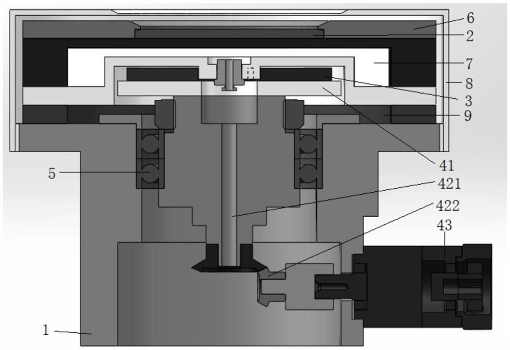 Round plane magnetron sputtering target with rotary magnetic poles