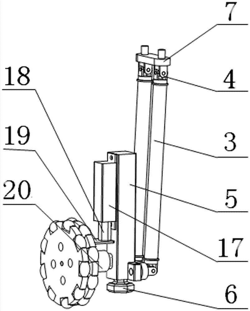 Wheel leg type 3-PUU parallel mobile robot